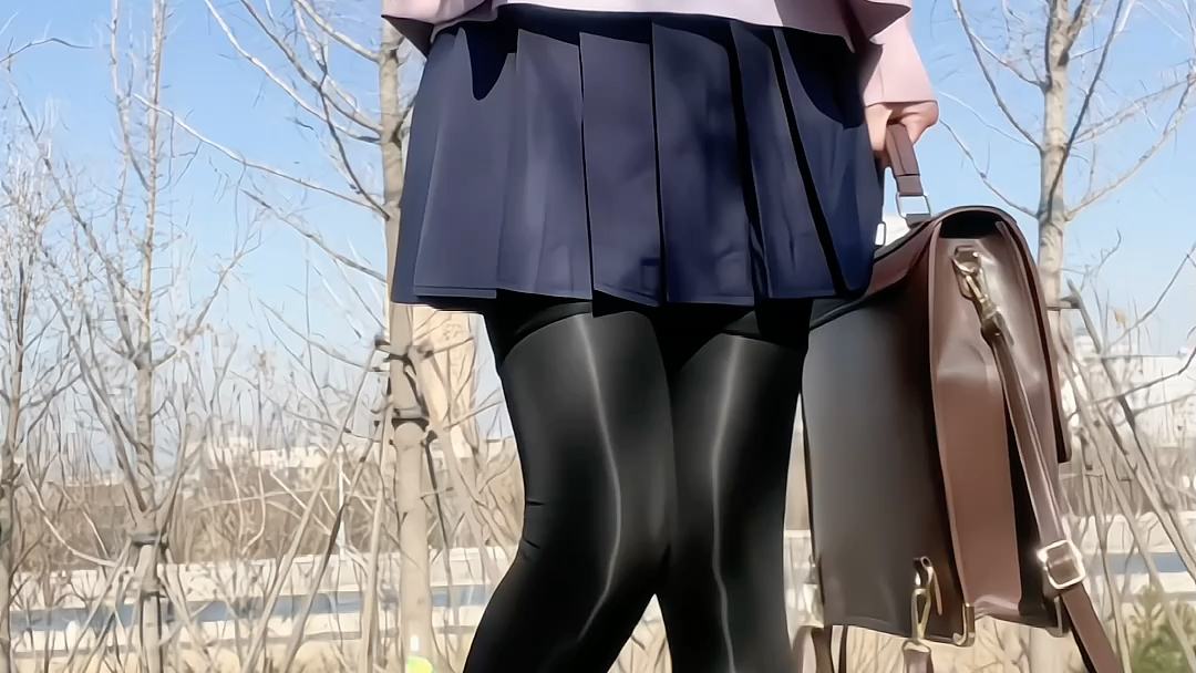 It's so windy, your skirt's gonna blow off.