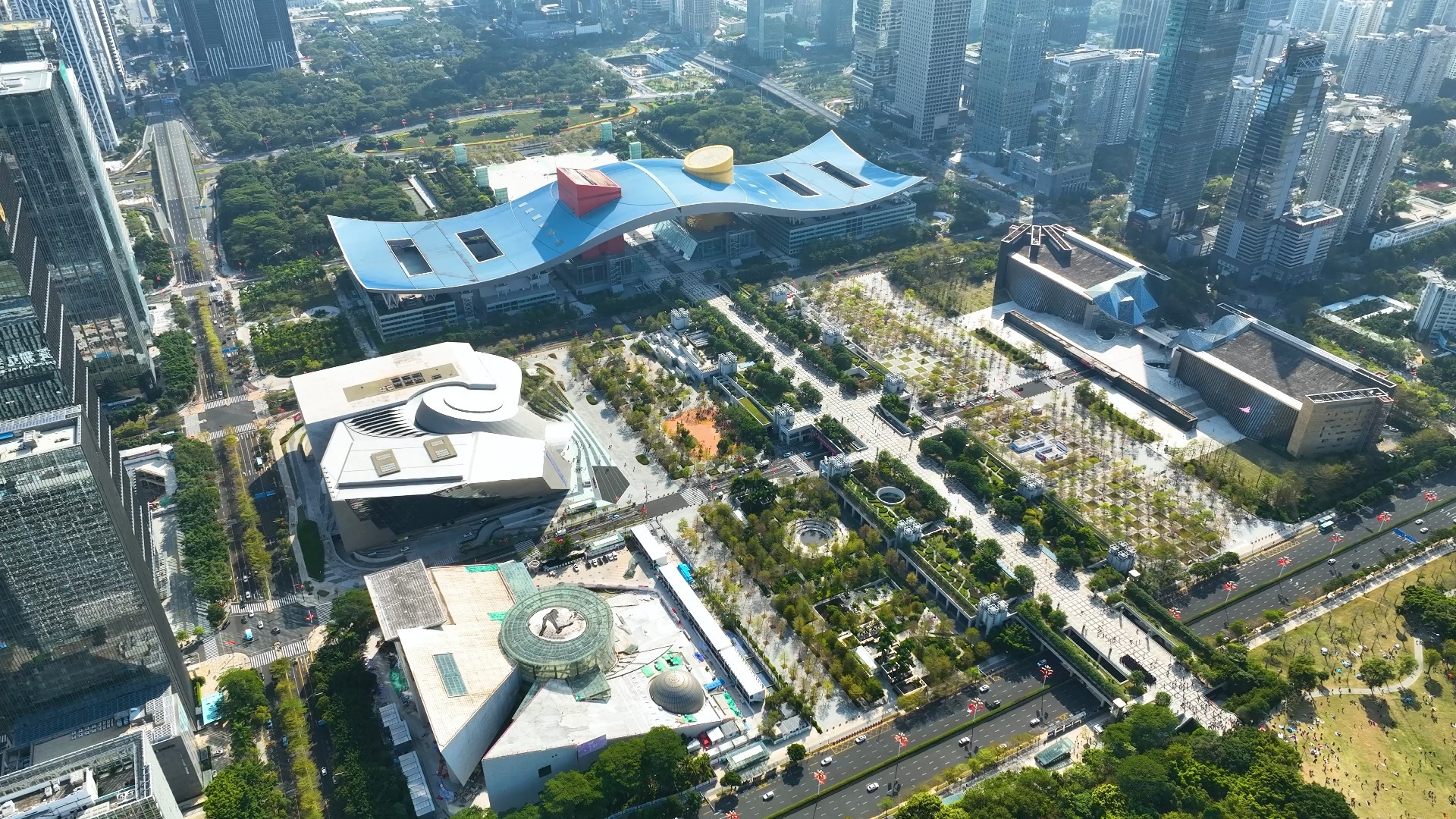 深圳福田CBD航拍视频4K_大疆御三