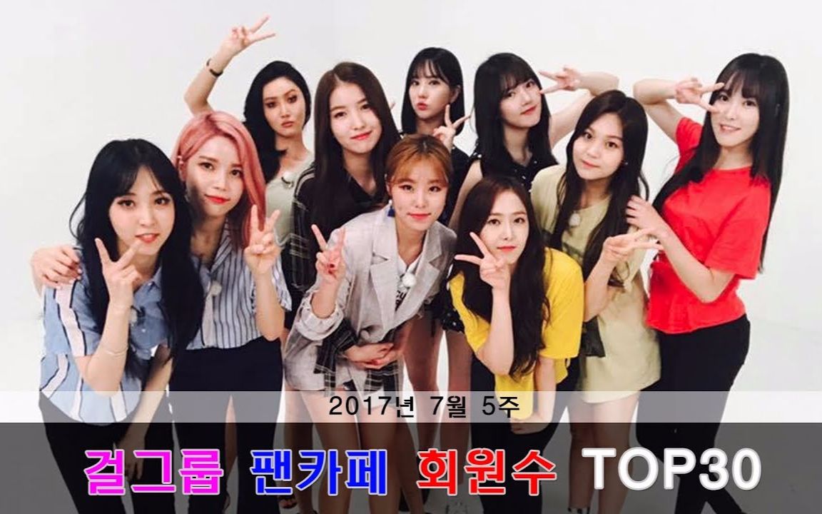 韩女团官咖排名top30(7月第5周2017)