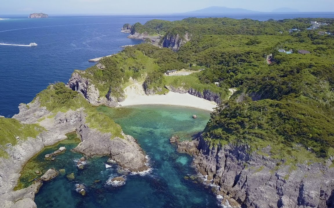 4k伊豆七岛式根岛tokyoislandsshikineislandaerialdroneshots