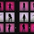 舞蹈剪影(有音乐)动感炫丽节奏背景视频