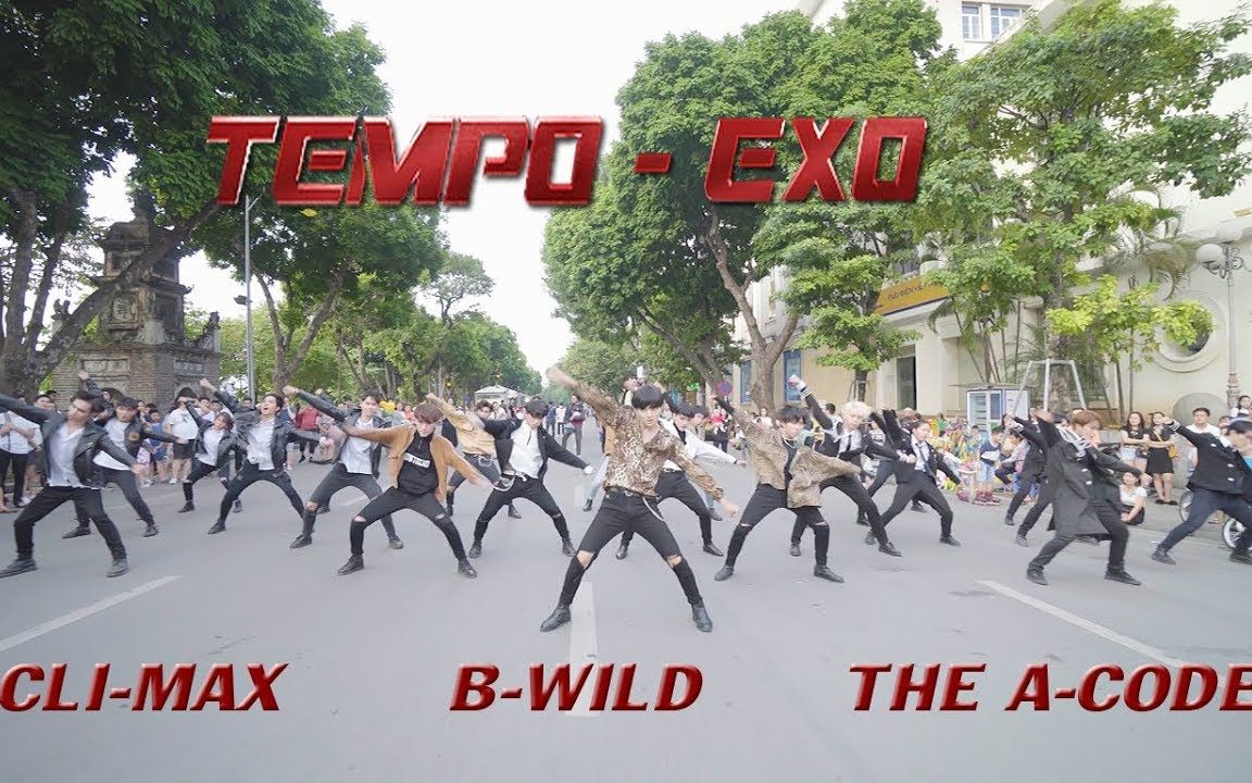 KPOP粉丝越南街头翻跳EXO-Tempo