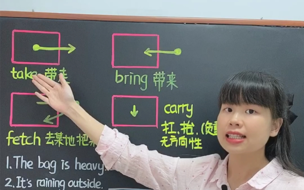 英语语法:如何区分take bring fetch carry