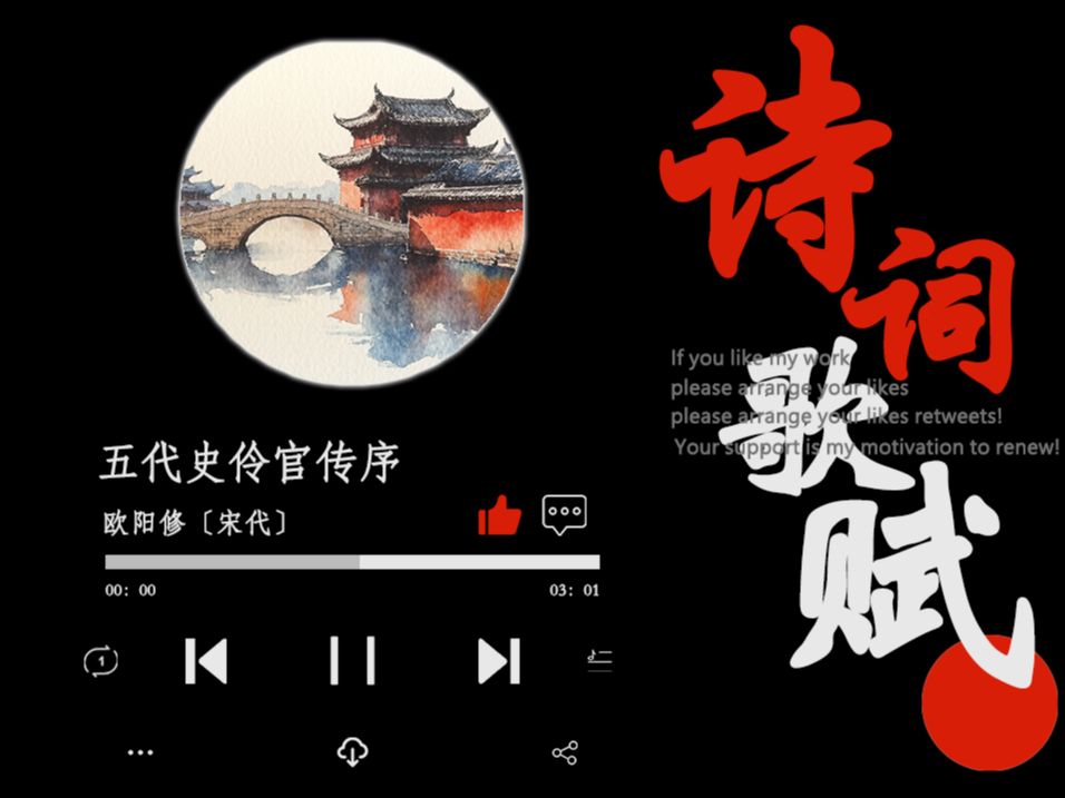 我来助你《五代史伶官传序》