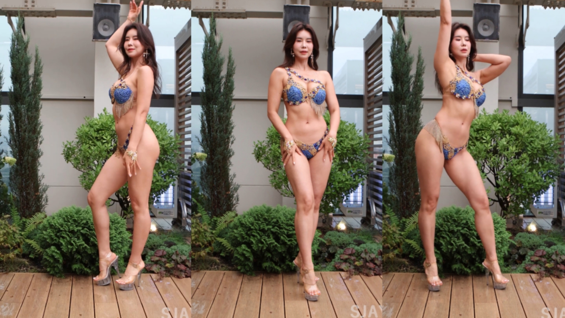 健身模特泳装直拍