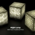 3D打印的极致美学—原创传统窗格纹样夜灯[组子灯]（下载见简介）