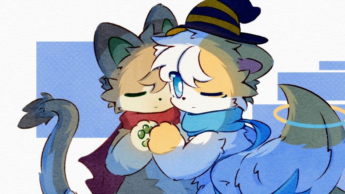 【兽设绘画/互动初尝试】竟然是师徒组...?!完全不像万圣节的万圣节图