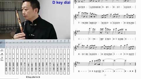 竹笛G调曲谱大全_g调竹笛笛孔曲谱(2)