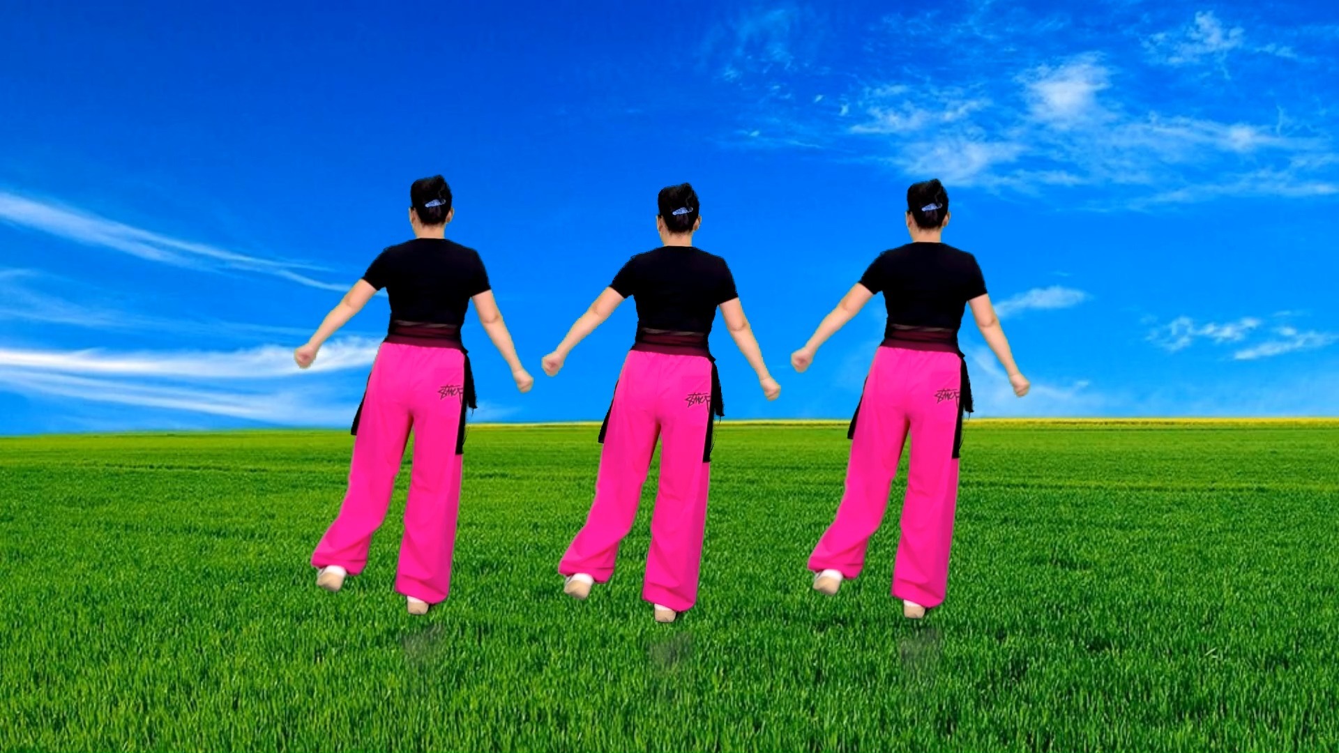 32步广场舞《一晃就老了》背面完整版