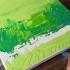 每日绘画治愈，绿色抽象风景画演示。你学会了吗？