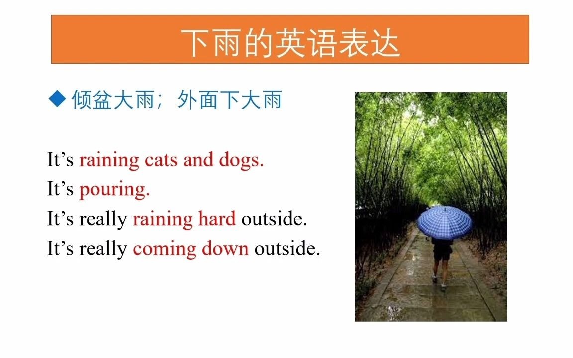 下雨的英语表达#学英语#英语#零基础学英语_哔哩哔哩_bilibili