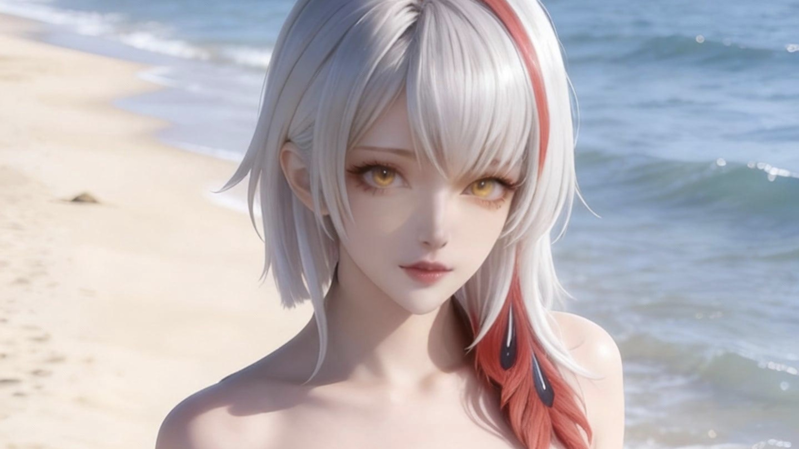 今天带影姐姐来海边❤️