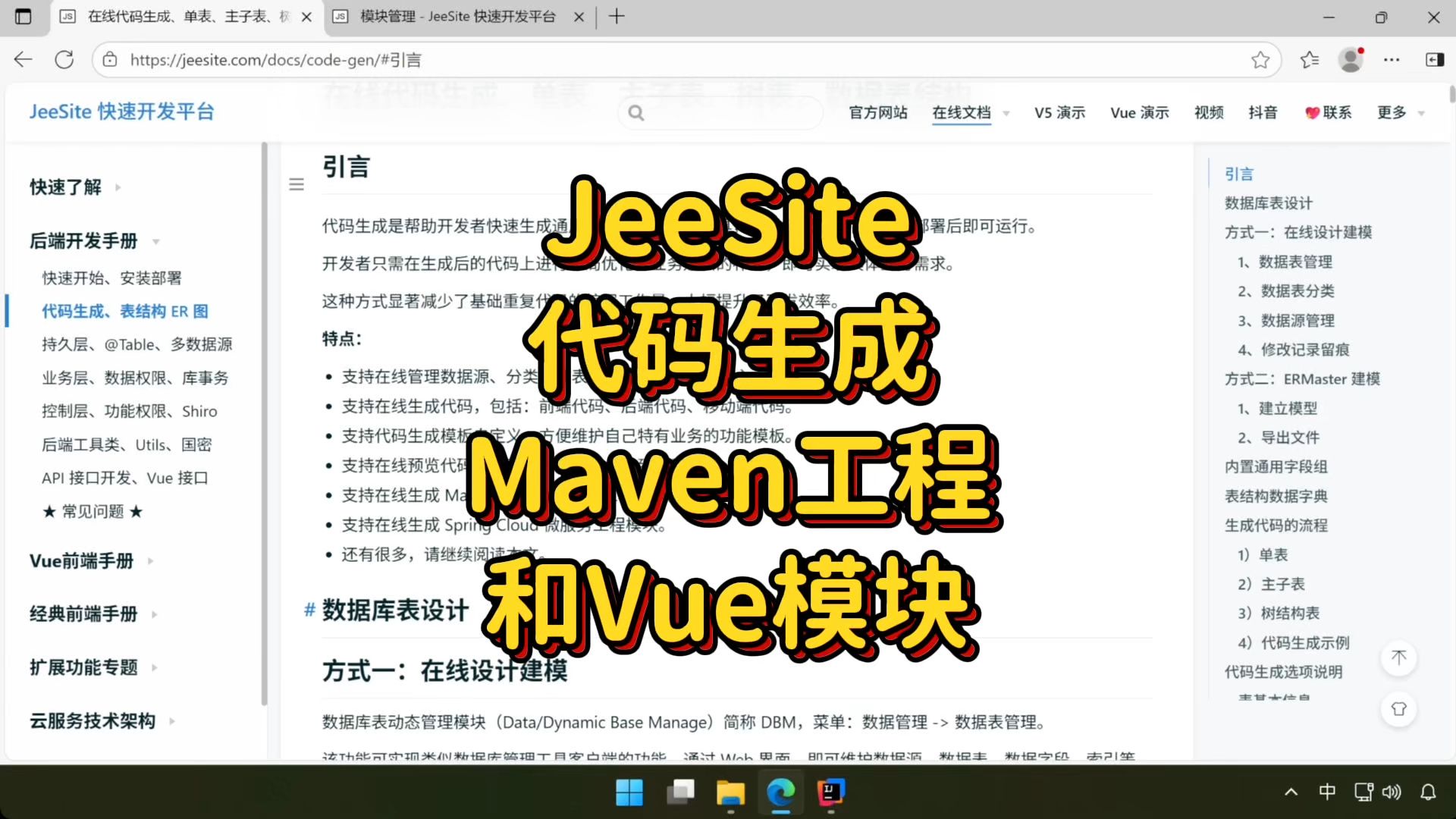 2.1 JeeSite 代码生成Maven工程和Vue模块-thinkgem-thinkgem-哔哩哔哩视频