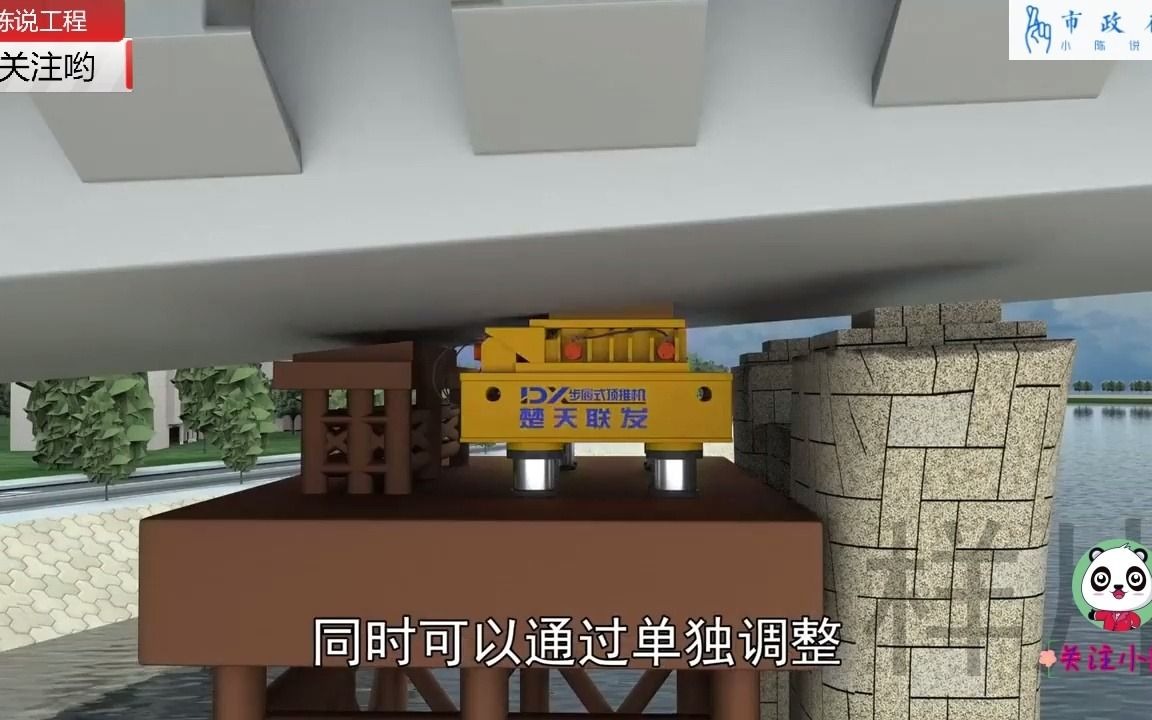 桥梁工程钢箱梁顶推施工3D动画演示，你真的学会了吗？