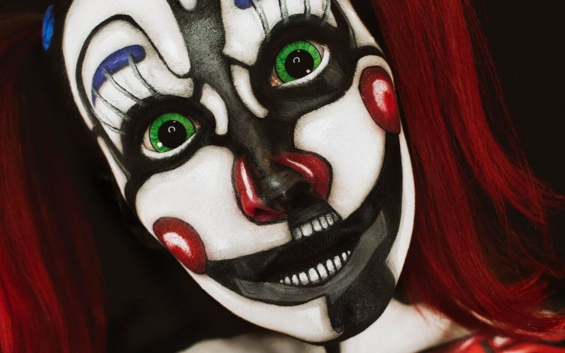 courtney little makeup   fnaf baby仿妆玩具熊的午夜后宫