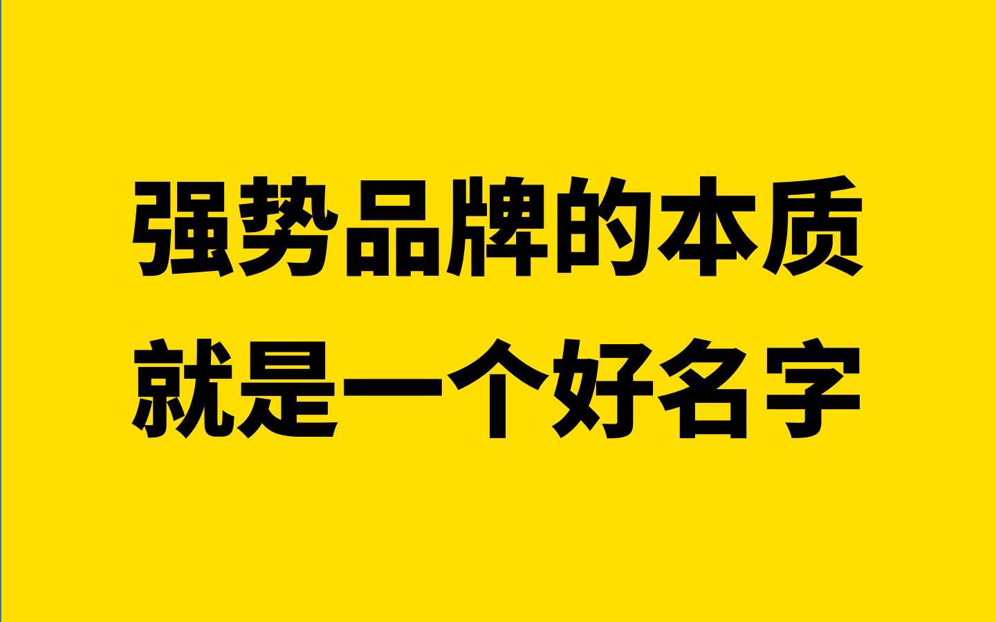 词语战略核心观点,品牌的本质就是一个好名字哔哩哔哩bilibili