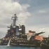 【历史影像】珍珠港遭空袭后美军维修内华达号战列舰（BB-36）等受损战舰（1942）