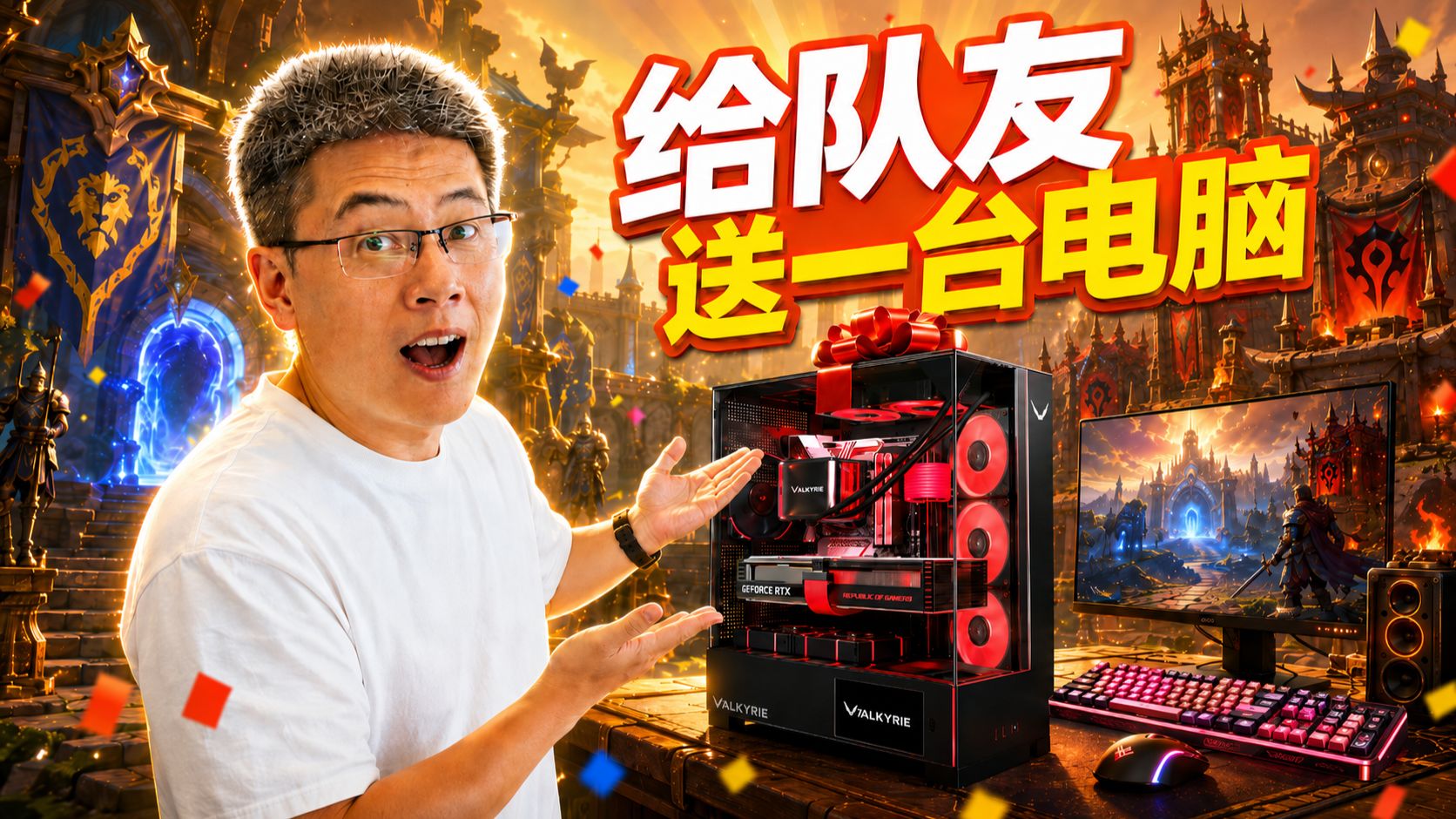 给游戏队友送一台电脑