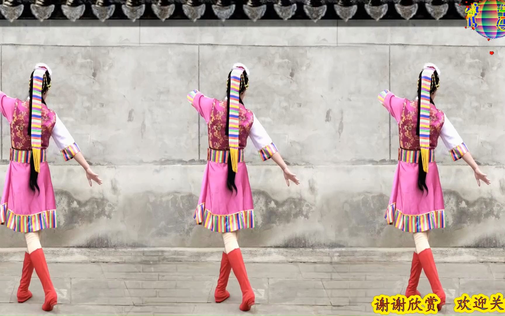 广场舞《格桑拉》欢快民族舞，背面跳好看又好学