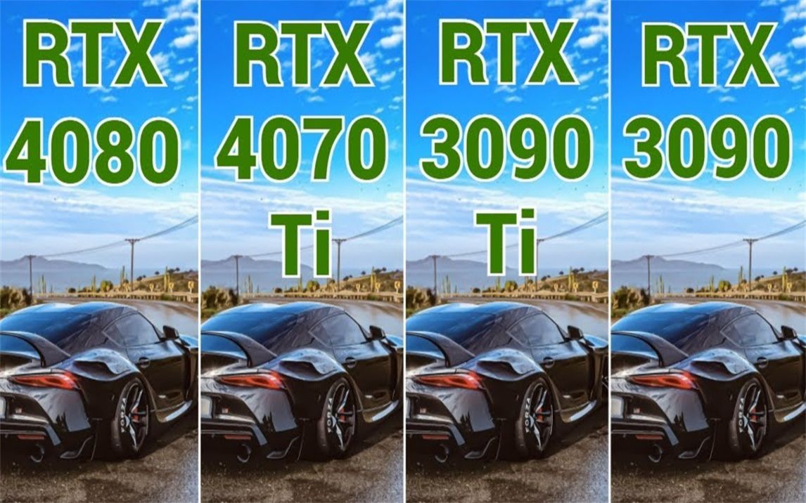 RTX 3090 3090Ti vs RTX 4070Ti 4080  显卡对比（4K分辨率测试，CPU为R9 5900X）4K视频