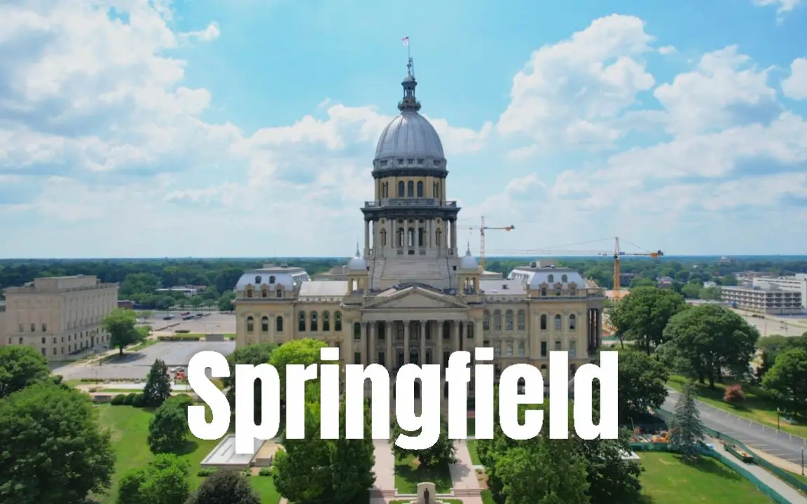 【4k航拍】差点害死五星上将—伊利诺伊州首府春田市