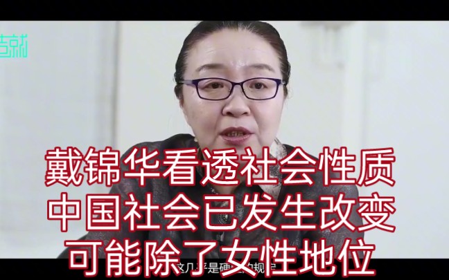 戴锦华看透社会性质：中国社会已发生改变，可能除了女性地位