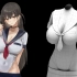 【3D】超大36D来了！3Dmax二次元女性人物建模 女性胸部模型布线教程！