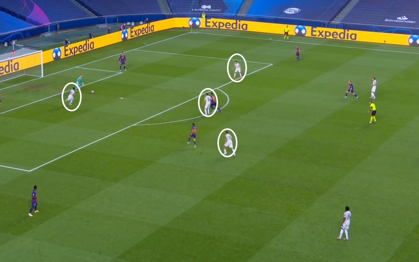 【片段分析】拜仁巴萨一战取胜的关键——高位逼抢