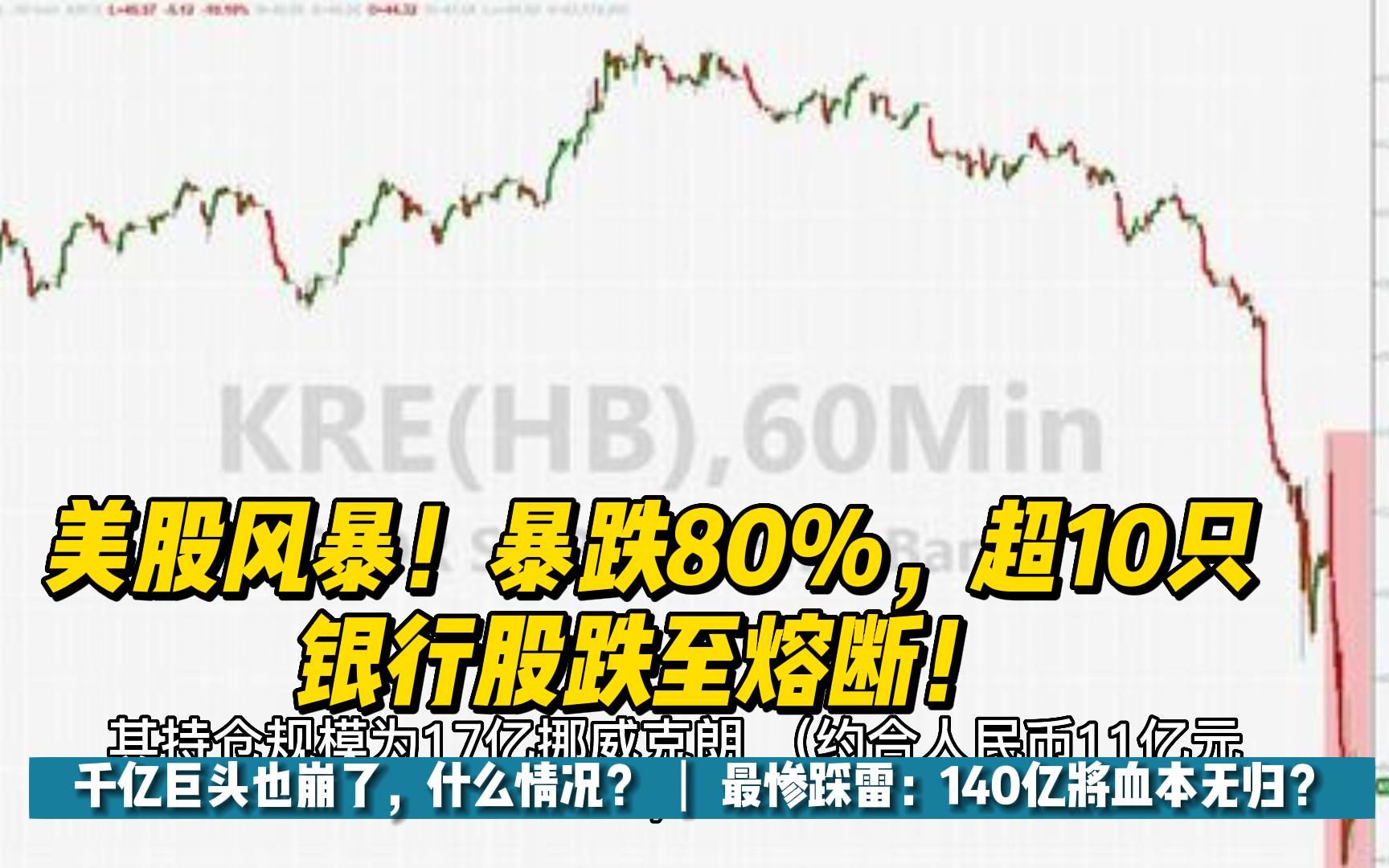 美股风暴!暴跌80%,超10只银行股跌至熔断哔哩哔哩bilibili