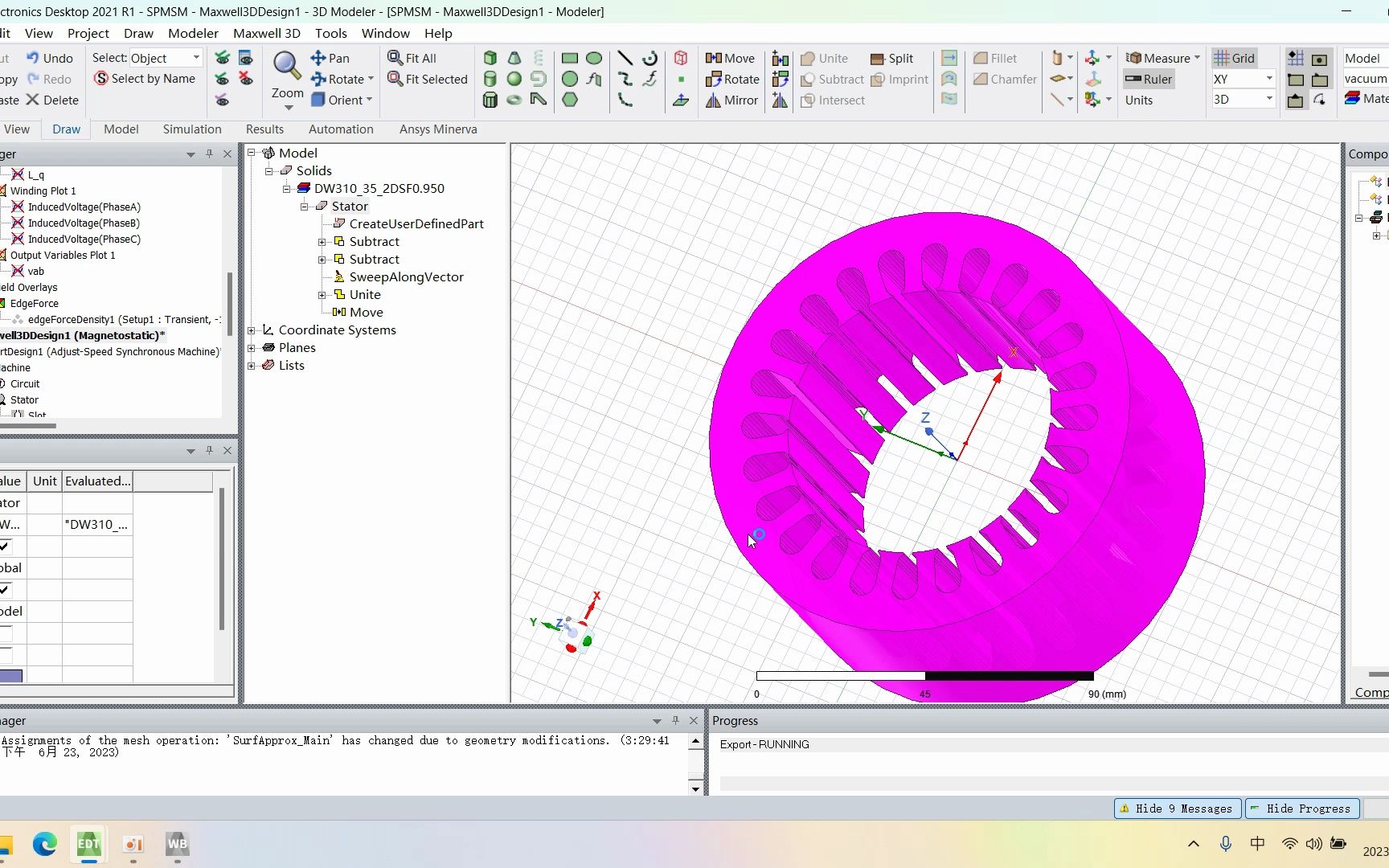 永磁同步电机电磁振动噪声仿真-2-模态分析与载荷导入