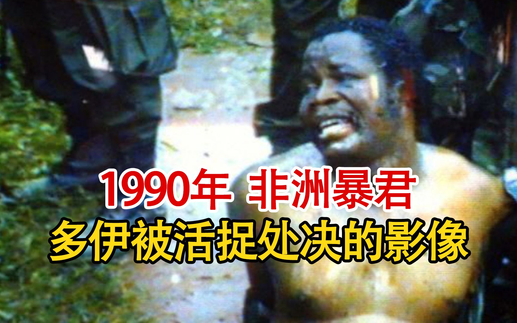 实录1990年非洲暴君被活捉时影像，生前受到宫刑，死后被分食！