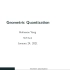 [2021MPJC 03] Geometric Quantization I: Problems on Ordinary
