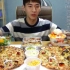 【韩国吃播】【吃播剪说话】大胃王奔驰小哥吃达乐美薄皮披萨+意大利面+甜品+蔬菜沙拉