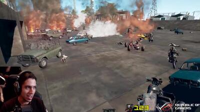 绝地求生 大魔王G神Grimmmz 碰碰车大赛 火力