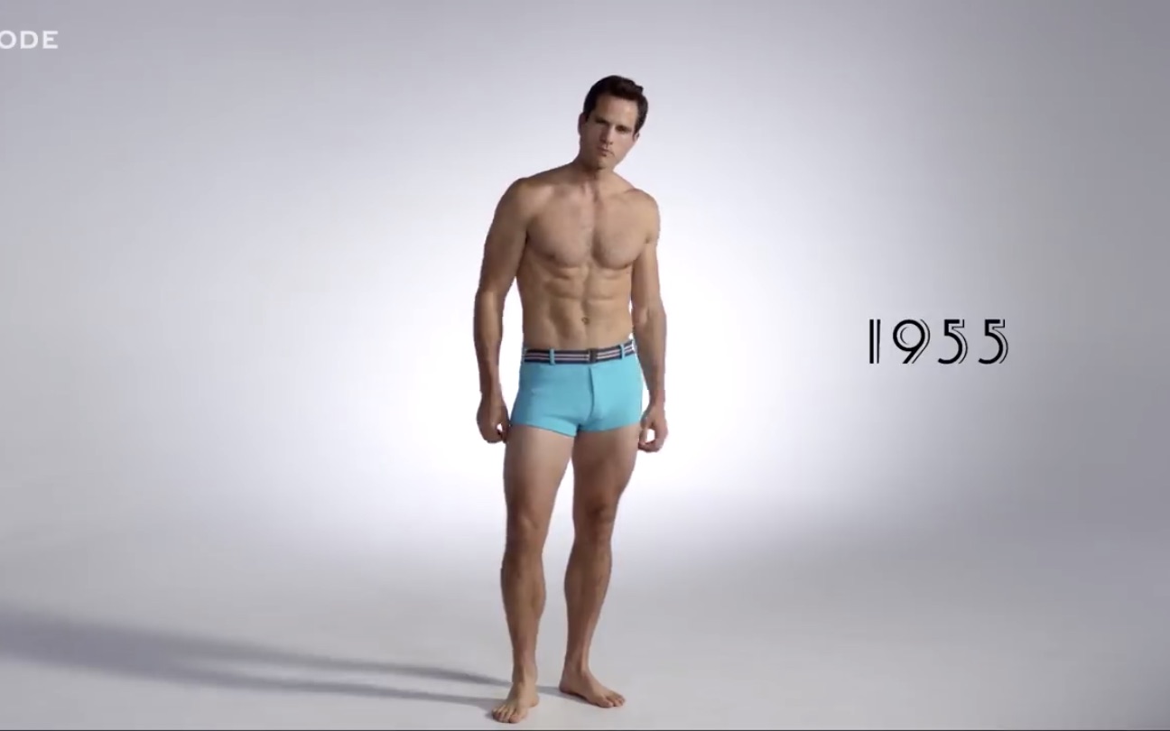 闪亮的好评：100年来男士泳裤的变化[一阶段]的第1张示图