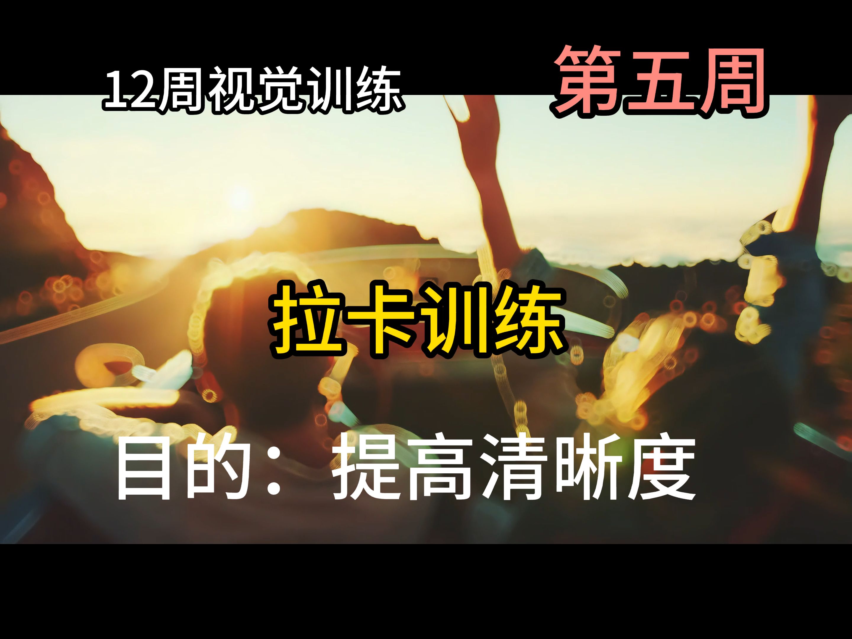 12 周视觉训练 第五周 拉卡训练