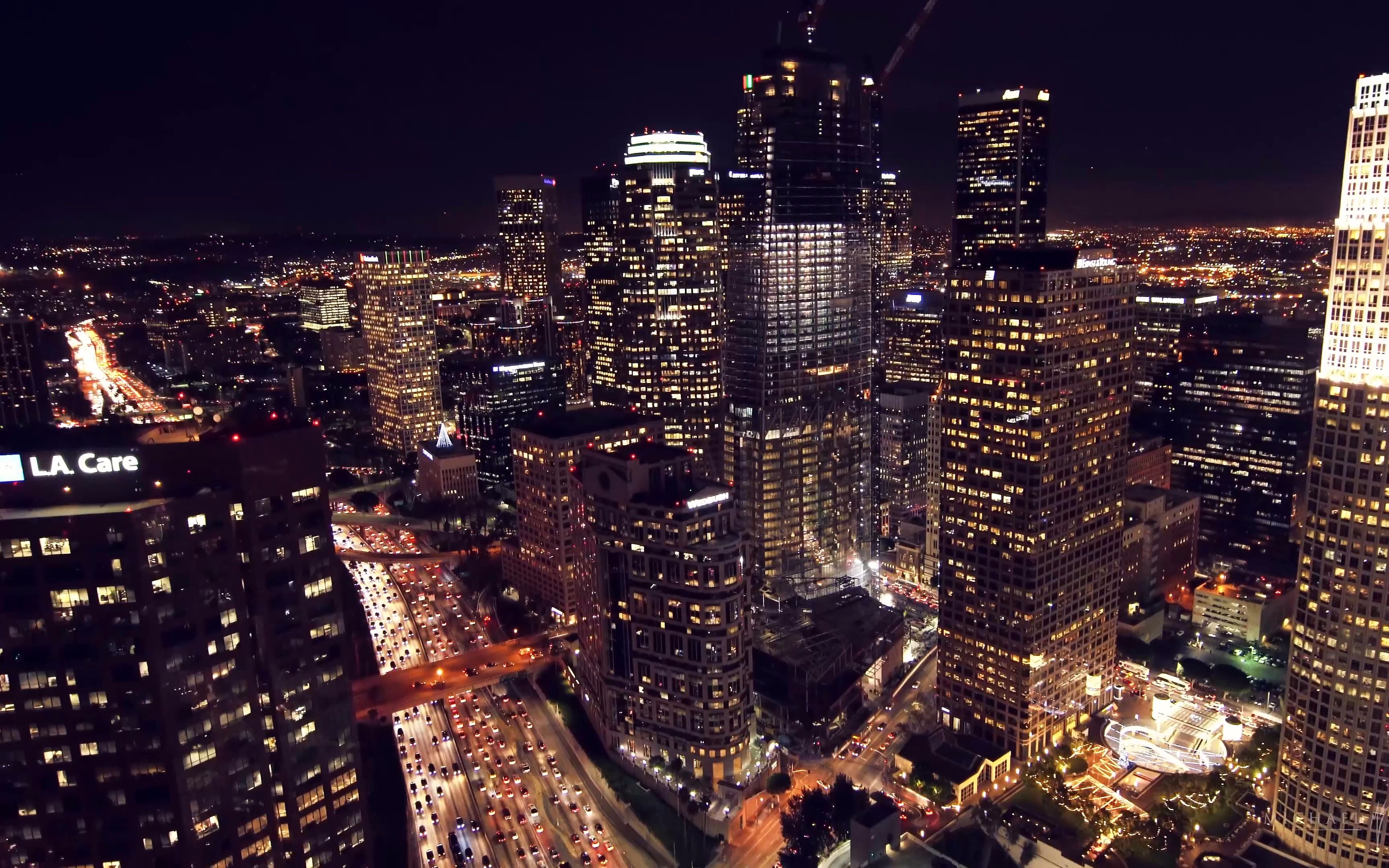 洛杉矶天际线航拍-Cityscape Los Angeles Aerial 4K_哔哩哔哩_bilibili