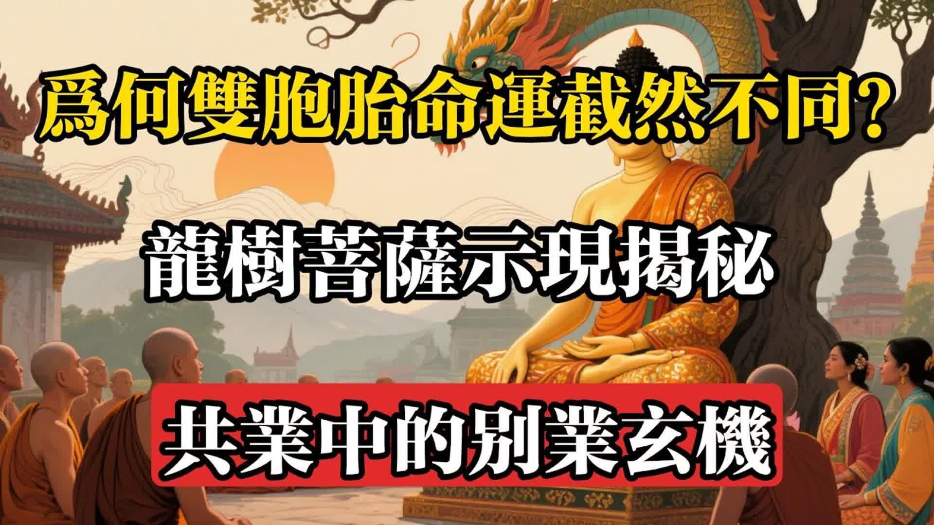 為何雙胞胎命運截然不同？龍樹菩薩示現揭秘，共業中的別業玄機#佛教 #佛法 #佛教玄學 #佛教智慧 #佛學知識 #佛學智慧 #修心修行 #佛教文化 #禪悟人生 #