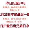 昨日扫盘8中5还算一般 今天提前祝兄弟们新年快乐 年前最后一次公推  兄弟们年后见 今日扫盘已出兄弟们冲冲冲继续拿捏主任