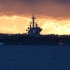 【航母鉴赏】4K超清 美国海军布什号（CVN77）航母在希腊海上航行！