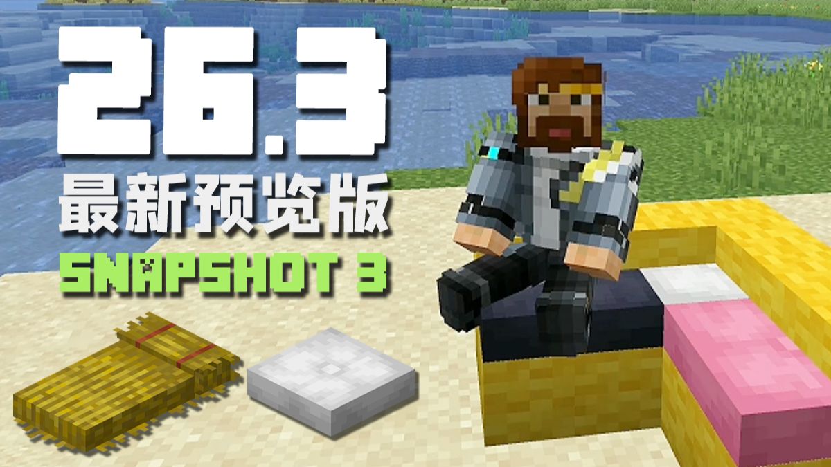 稻草床和坐垫 26.3 Snapshot 3 MC新版本介绍