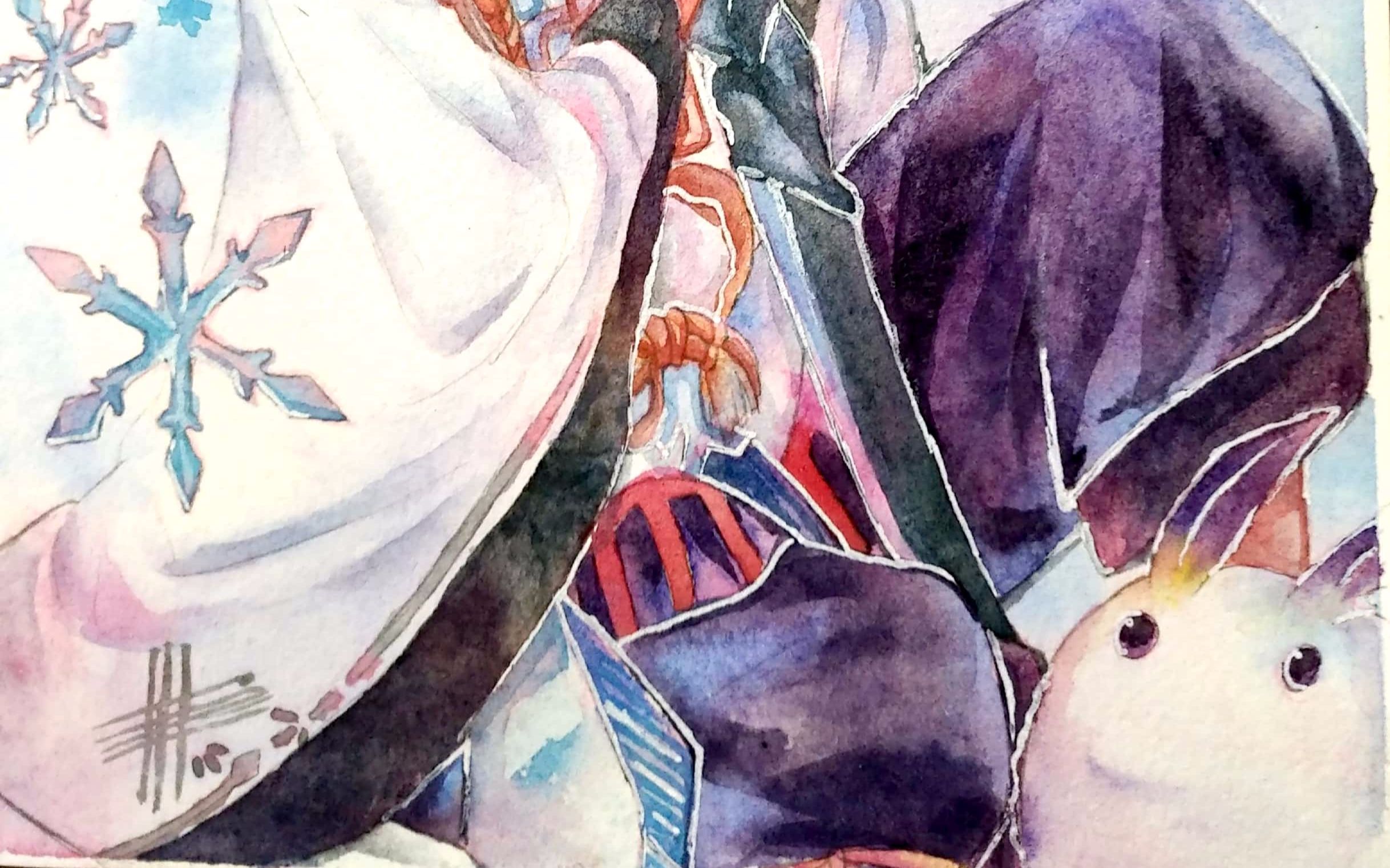 【水彩】阴阳师雪童子