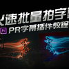 PR字幕插件使用教程, 原本2小时加字幕的活, 仅用5分钟搞定