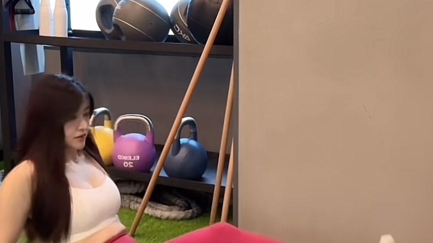 甜兔 瑜伽裤单人健身 录屏20250710-02