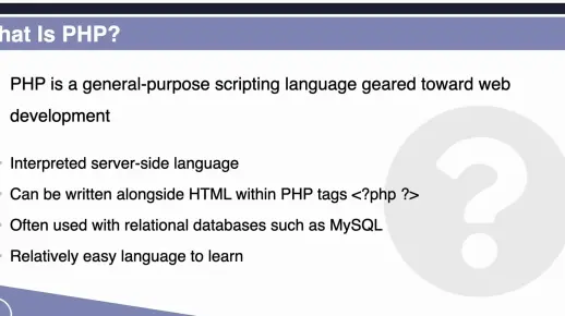 PHP初学者3小时以上速成课程