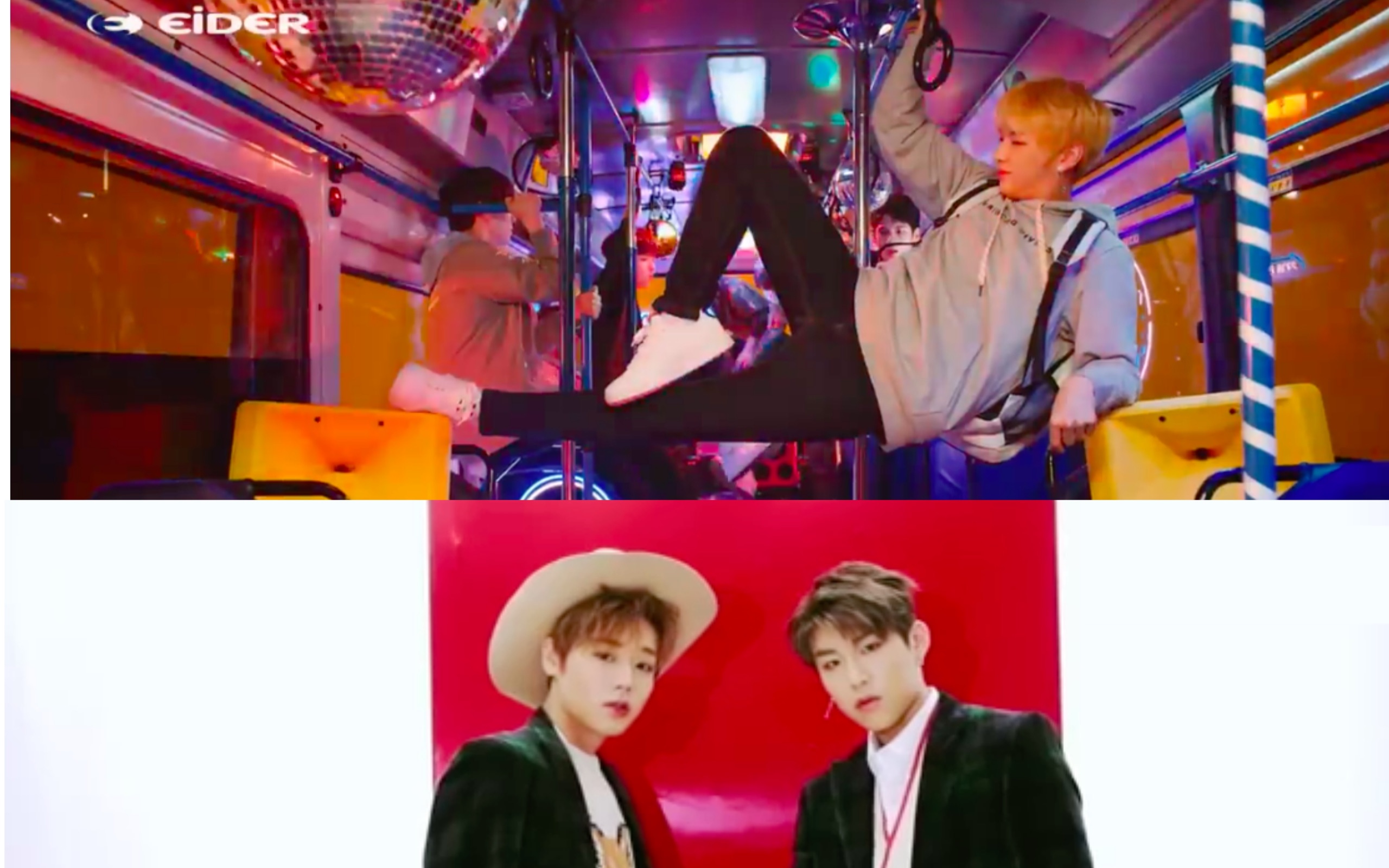 wannaone eider广告   朴志训朴佑镇1st look拍摄现场