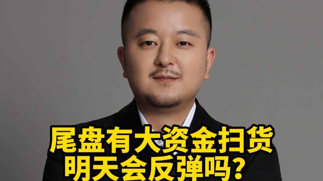 尾盘有大资金扫货 明天会反弹吗？
