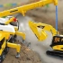 糖果果玩具车：巨型起重机、警车救援挖掘机施工车玩具