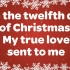 圣诞颂歌歌词版 圣诞节的12天 Xmas Carols 12 Days of Christmas