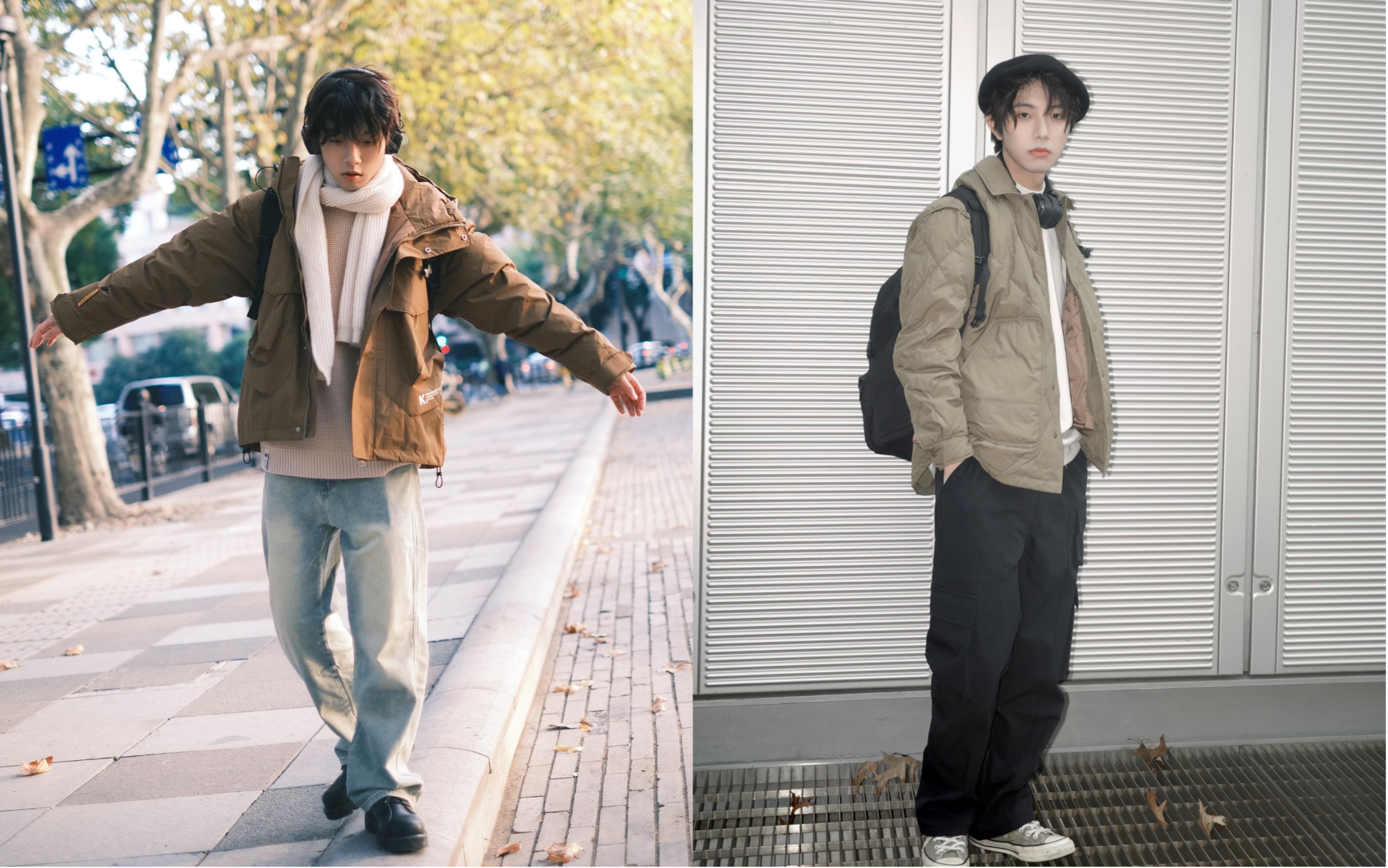 Cityboy冬日穿搭|男生日系氛围感叠穿指南丨2套保暖羽绒服上身 Look!哔哩哔哩bilibili